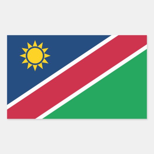 Namibië vlag rechthoekige sticker (Voorkant)