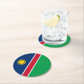 Namibië vlag ronde kartonnen onderzetter (Insitu)