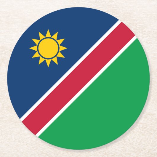 Namibië vlag ronde kartonnen onderzetter (Voorkant)