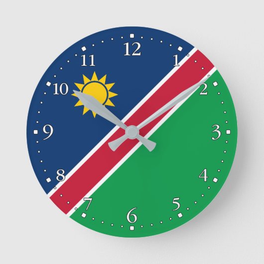 Namibië vlag ronde klok (Voorkant)