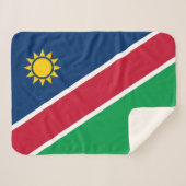 Namibië vlag sherpa deken (Voorkant (horizontaal))