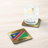 Namibië vlag+Tekst Onderzetter (Rechterzijde)