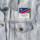 Namibië vlag vierkante button 5,1 cm (In situ)
