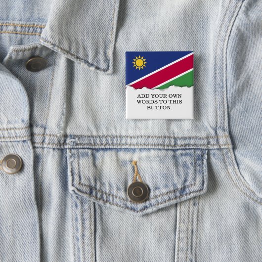 Namibië vlag vierkante button 5,1 cm (In situ)