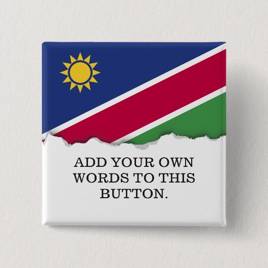 Namibië vlag vierkante button 5,1 cm (Voorkant)