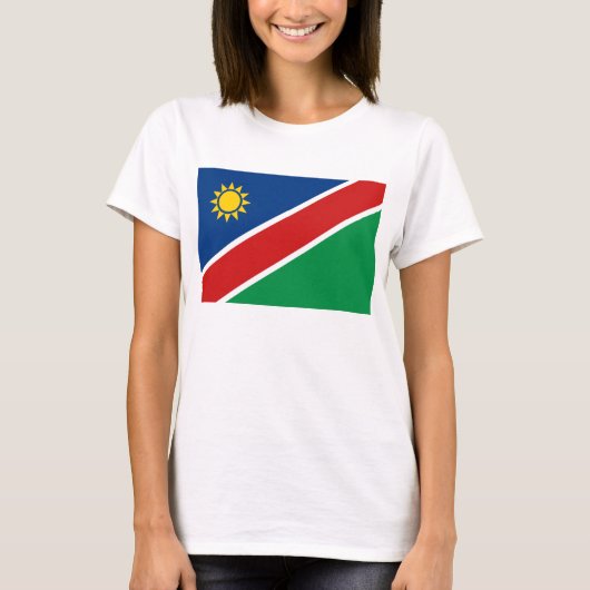Namibië vlag x kaart T-Shirt (Voorkant)