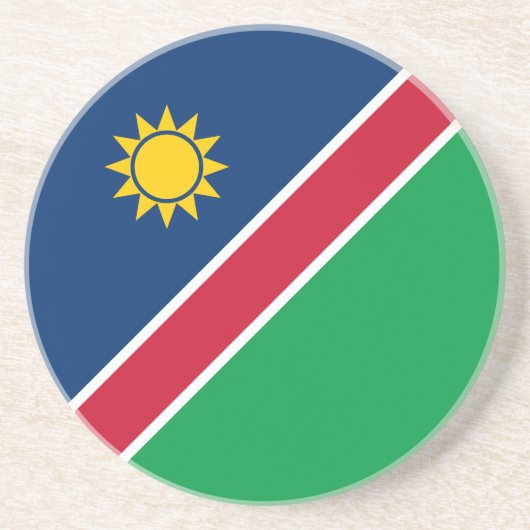 Namibië vlag zandsteen onderzetter (Voorkant)