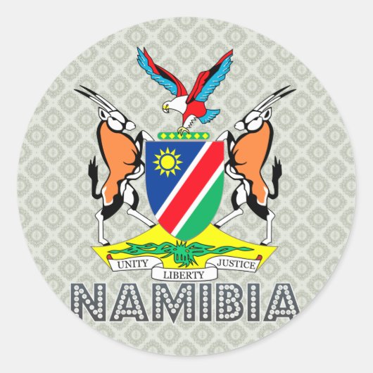 Namibië wapenstilstand ronde sticker (Voorkant)