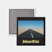 Namibië Weg Snelweg Herten Landschap Magneet (Voorkant / Achterkant)