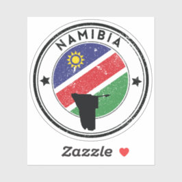 Namibië Zegel Sticker Ronde Vlag