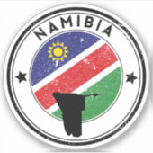 Namibië Zegel Sticker Ronde Vlag (Voorkant)