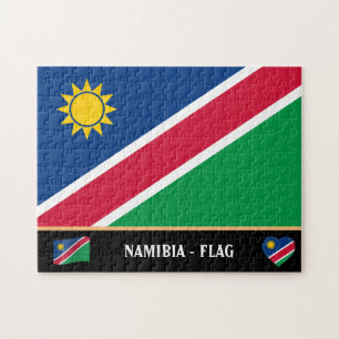Namibische vlag en Namibië land / Namibië Legpuzzel