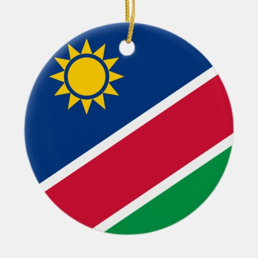 Namibische Vlag (Namibië) Keramisch Ornament (Voorkant)