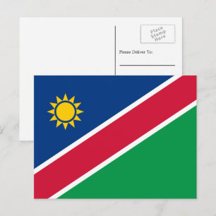 Namibische vlag, vlag van Namibië Briefkaart