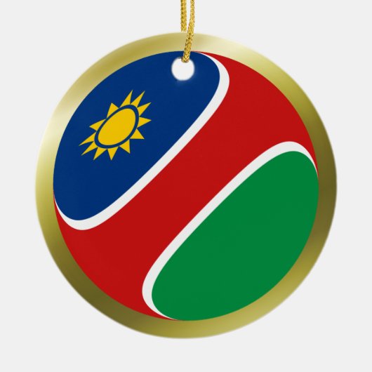 Namibische Vlagornament Keramisch Ornament (Voorkant)