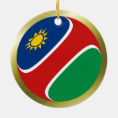 Namibische Vlagornament Keramisch Ornament (Achterkant)