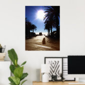 namiddag in het strand van Hermosa Poster (Thuiskantoor)