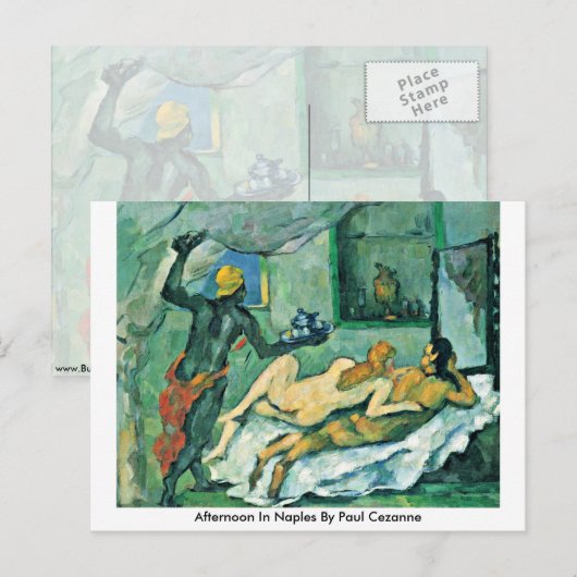 namiddag in Napels door Paul Cezanne Briefkaart (Voorkant / Achterkant)