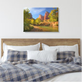 namiddag in Zion National Park Canvas Afdruk (Insitu (Slaapkamer))