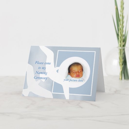 Naming ceremonie uitnodiging, aangepaste kaart, vo (Voorkant)