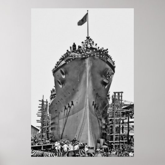 Naming-ceremonie voor BB-39: USS Arizona Poster (Voorkant)