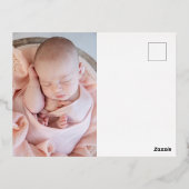 Naming Ceremony Dusty Roos Bloemen Roos Goud Folie Uitnodiging Briefkaart (Achterkant)