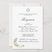 Naming Ceremony Hebrew Baby Boy Uitnodiging (Voorkant)