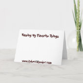 Naming My Favoriete Things Wildlife Notecards Kaart (Achterkant)