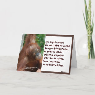 Naming My Favoriete Things Wildlife Notecards Kaart