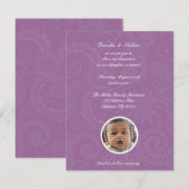 Namkaran Baby Naming-uitnodigingen Kaart (Voorkant / Achterkant)