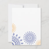 Namkaran Blue & Yellow Baby Naming-uitnodigingen Kaart (Achterkant)