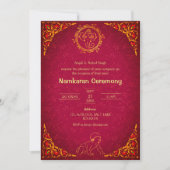 Namkaran Naming Ceremony Gouden Elementen Kaart (Voorkant)