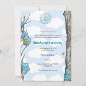 Namkaran Naming Ceremony Gouden Elementen Kaart (Voorkant)