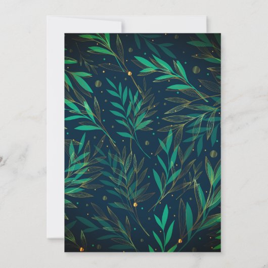 Namkaran Naming Ceremony Gouden Elementen Kaart (Achterkant)