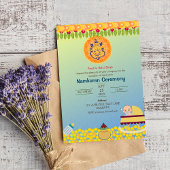 Namkaran Naming Ceremony Gouden Elementen Kaart