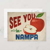Nampa Idaho Apple - Vintage Travel Briefkaart (Voorkant / Achterkant)