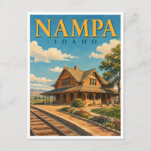 Nampa Idaho Treinstation GeoSaga Briefkaart