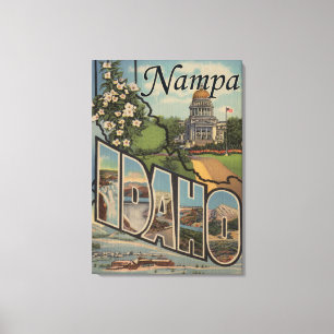 Nampa, IdahoLarge Letter ScenesNampa, ID Canvas Afdruk