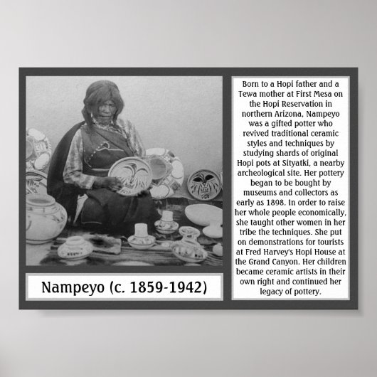 Nampeyo Pottery Native American Hopi Poster (Voorkant)