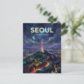 Namsan berg Zuid-Korea Briefkaart (Staand voorkant)