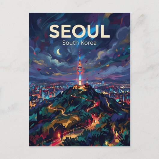 Namsan berg Zuid-Korea Briefkaart (Voorkant)
