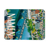 Namur Belgique Photo Vintage Magneet (Horizontaal)