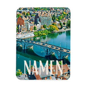 Namur Belgique Photo Vintage Magneet
