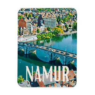 Namur Belgique Photo Vintage Magneet