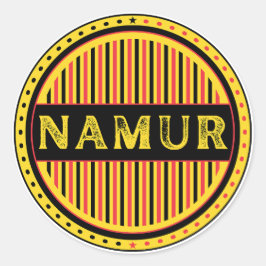 Namur City Pride Embleem – Belgische identiteit Ronde Sticker