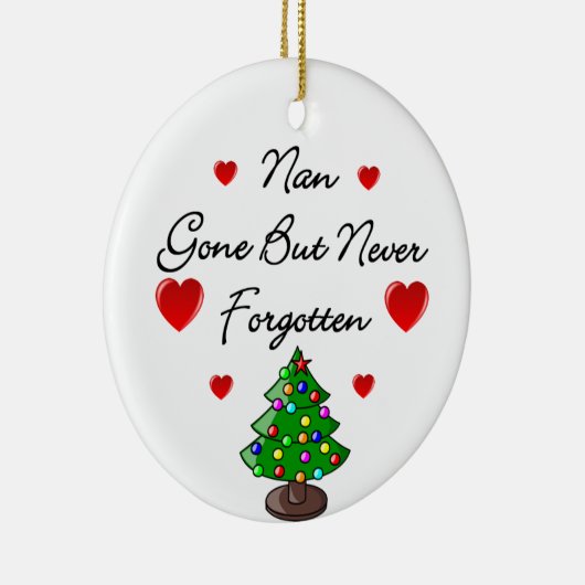 Nan Ceramic Memorial Kerstmis Ornament (Rechts)