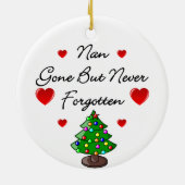 Nan Ceramic Memorial Kerstmis Ornament (Achterkant)