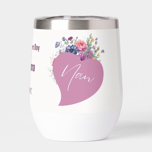 Nan Est 20xx Waterverf Wildbloemen Hart (Achterkant)