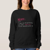 Nan Funny Definition Noun Weer Term Pullover (Voorkant)