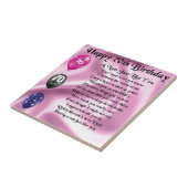 nan gedicht - 70e verjaardag tegeltje (Zijkant)